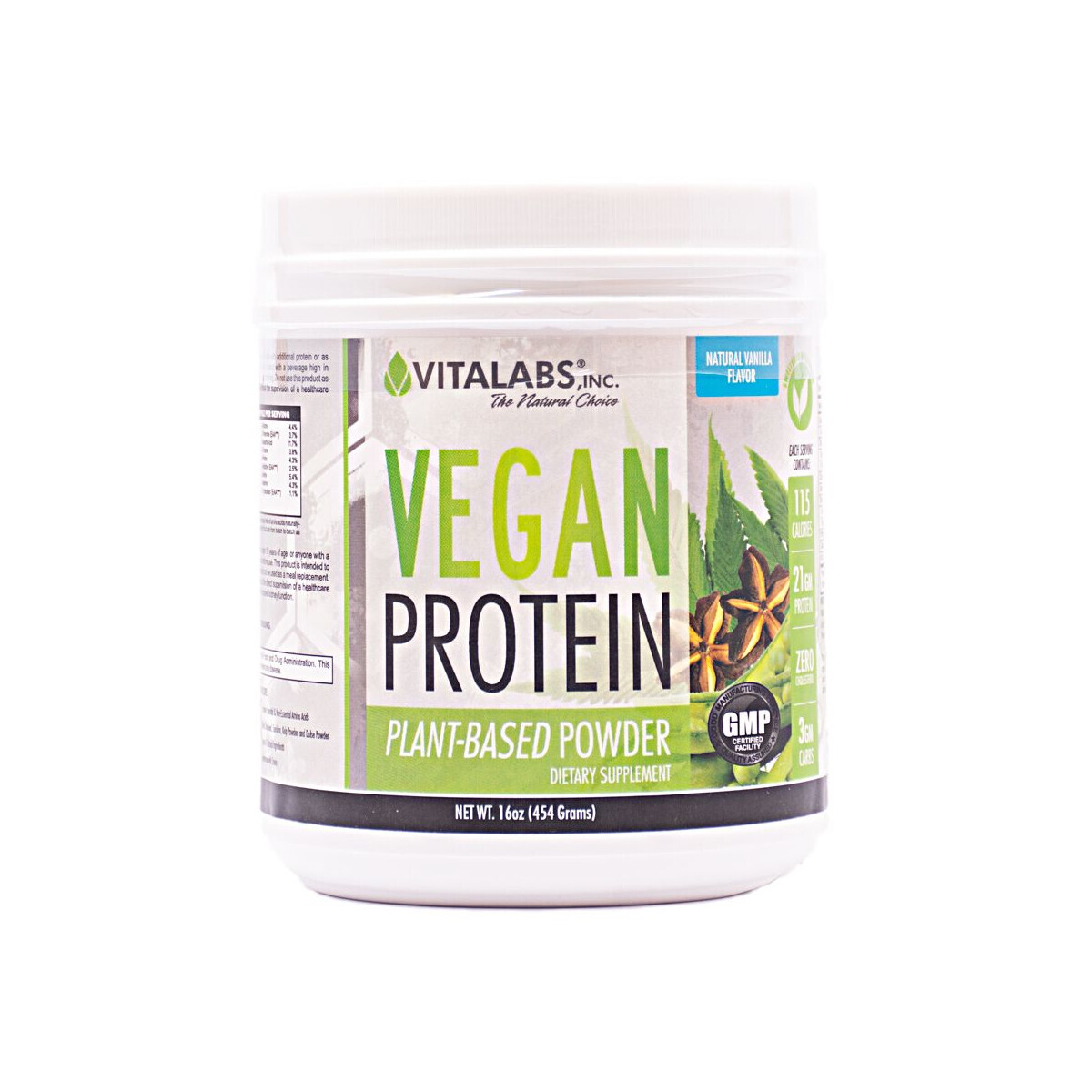 Vegan Protein 1 Libra Vainilla x 500 GR 