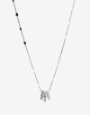 Cadena Corta con Dije Strass Collar Con Dije Cubic - Plateado
