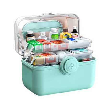 CONTENEDOR BUCKET ORGANIZADOR DE MEDICAMENTOS 3 DIVISIONES\n 34*15*21.5CM 001