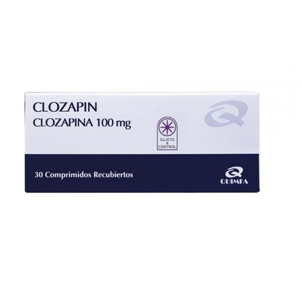 CLOZAPIN 100 MG. CJ X 30 COMP. REC. única