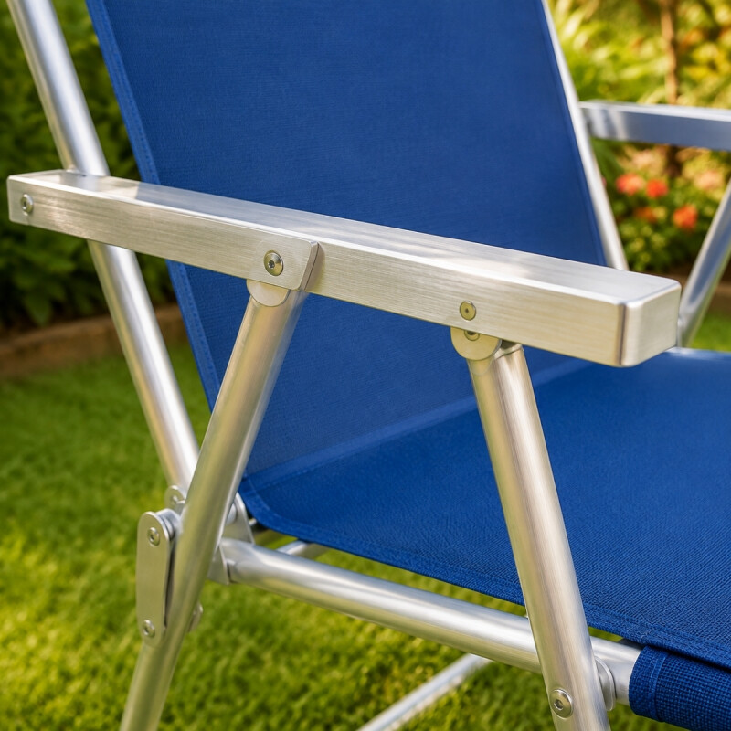 Silla Alta Conforto Aluminio AZUL OSCURO