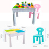 CONJUNTO INFANTIL MESA Rebatible c/Legos + SILLA Sin color