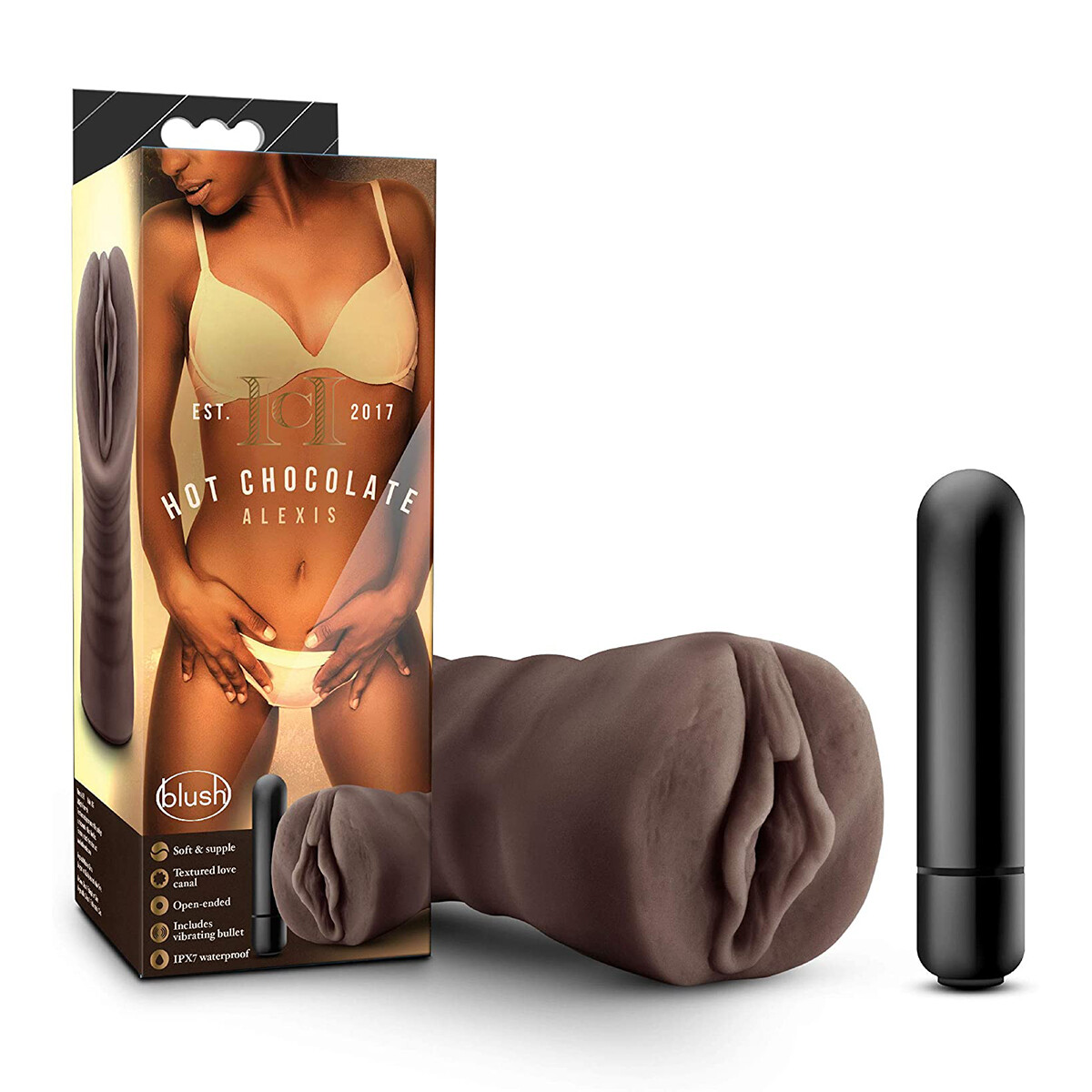 Masturbador Vibrador Hot Chocolate Alexis 