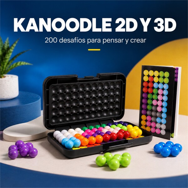 Juego Kanoodle Puzzle 2D y 3D con 200 Desafíos Negro 1