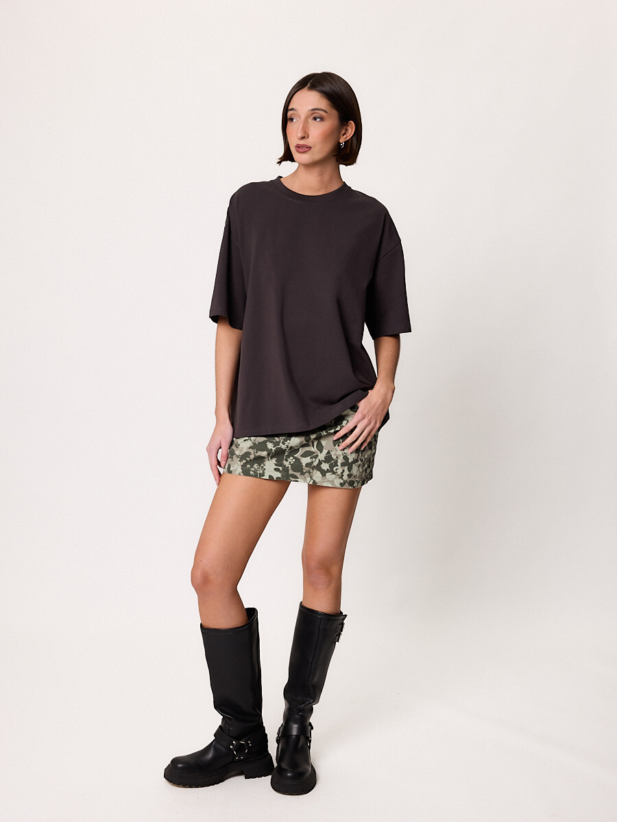 T-SHIRT M/C MACHE DIXIE Gris Oscuro