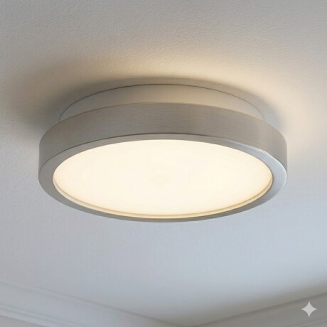 Plafón LED pequeño moderno, Dimerizable 15W 20CM PLATA