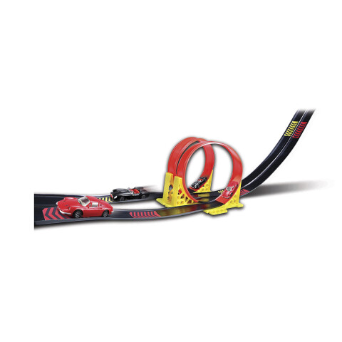 Bburago Pista de Auto Doble Ferrari con 2 Vehículos Escala 1:43 U