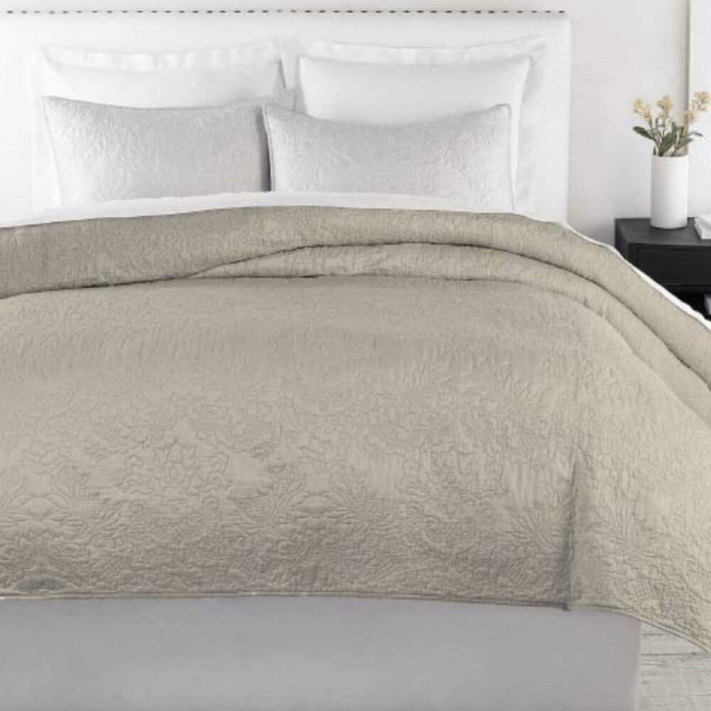 Colcha H&K - Portugal Queen - 240x260cm Beige Grecia