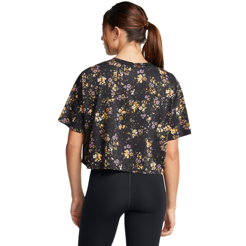 UA W Dark Romantics CROP SS-BLK BLK-001