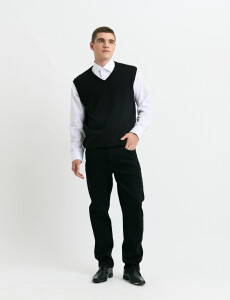 470885 CHALECO HARRINGTON LABEL Negro
