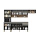 JUEGO COCINA MODULAR MOBILIARIO MDP LINE GRIS TEXTURADO GAMAS DE GRIS