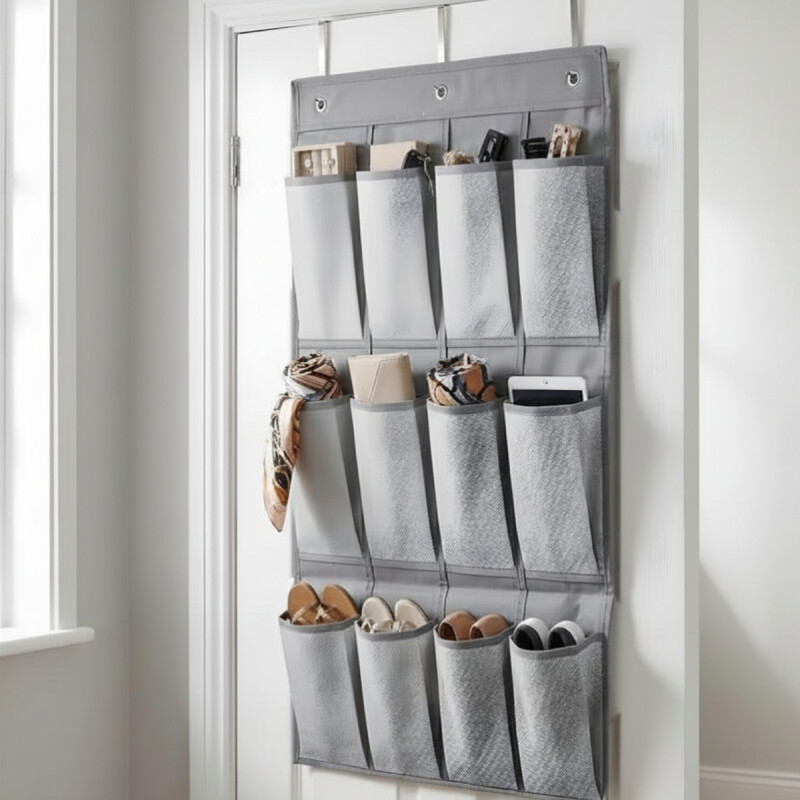 Organizador para puerta 15x30x84 cm GRIS