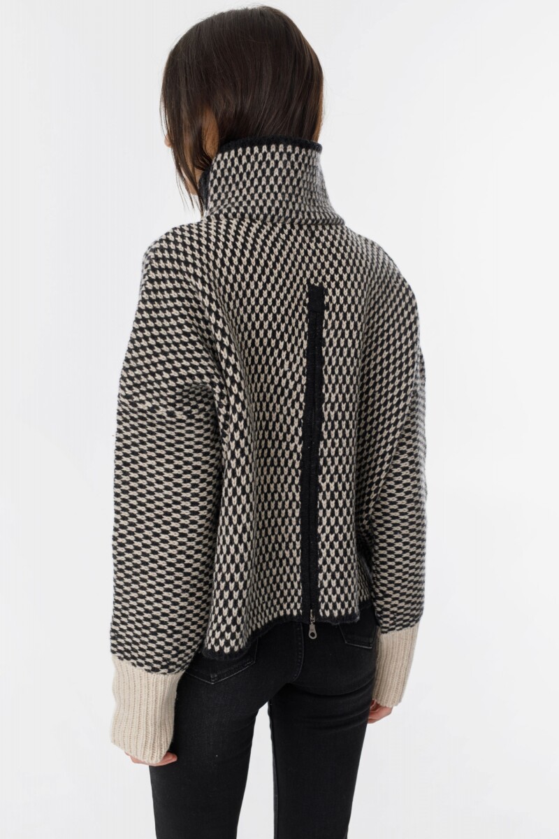 Sweater Glass Negro/Beige