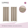 Cortina 100% Blackout 2 Paños Lumax Textura Lino 140x220cm Beige