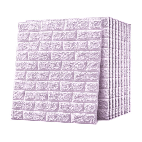 Revestimiento Pared Adhesivo Fácil Colocación Piedra X20 Un Variante Color Lila