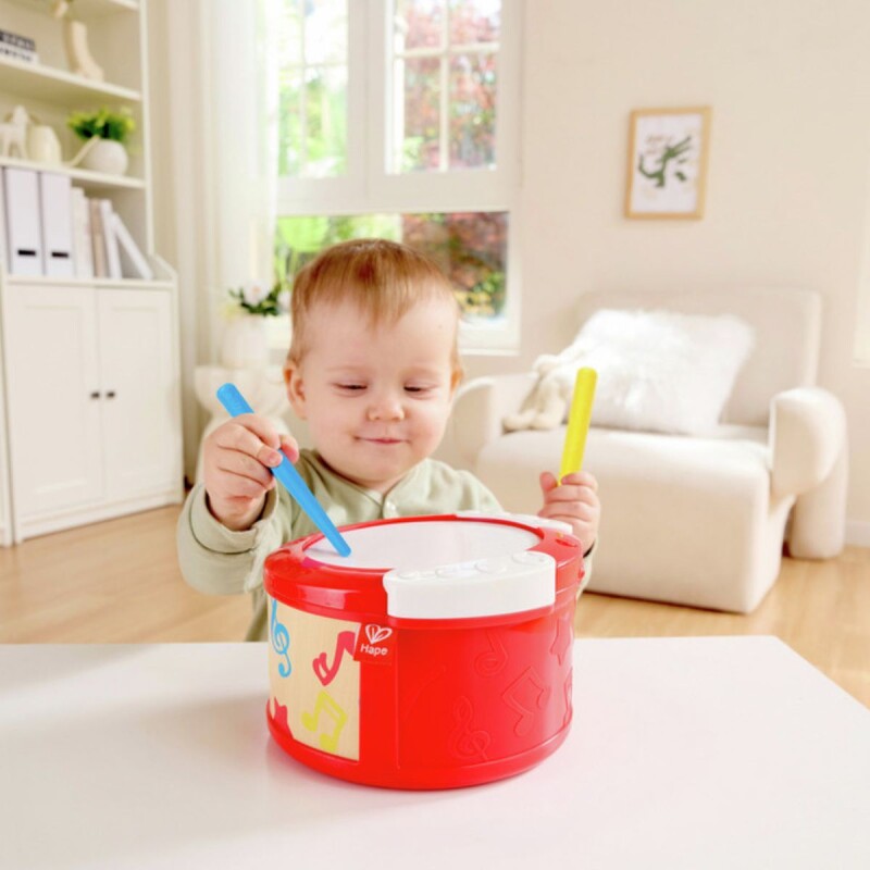 Tambor para niños palitos y luces 1 a 3 años Hape Tambor Para Niños Palitos Y Luces 1 A 3 Años Hape