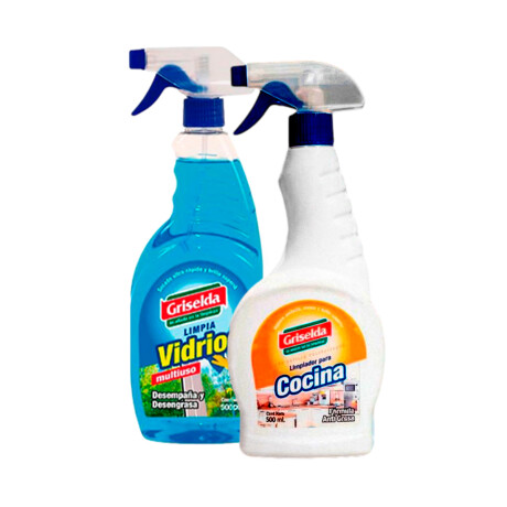 PACK LIMPIADORES GRISELDA VIDRIO 500 ML + COCINA 500 ML GATILLO PACK LIMPIADORES GRISELDA VIDRIO 500 ML + COCINA 500 ML GATILLO