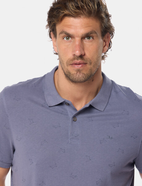 REMERA POLO ESTAMPADA Lila