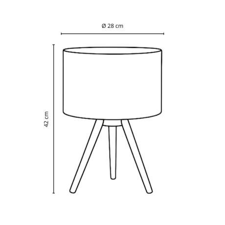 Lampara de mesa decorativa Kenia Lámpara De Mesa Kenia