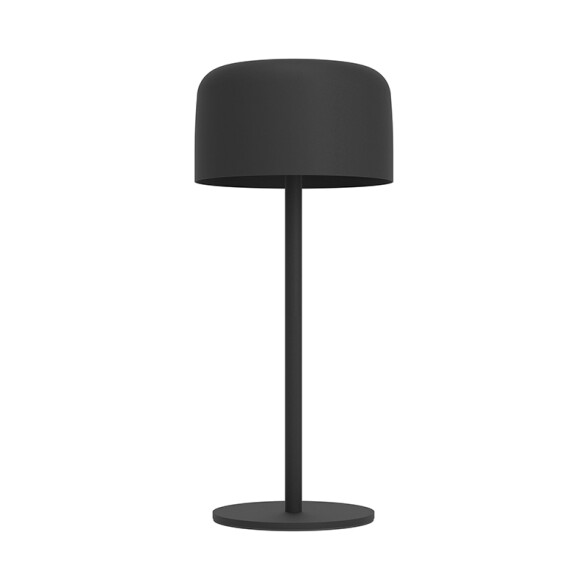 Lámpara de mesa negro solar-USB 2,8W cálido IP44 EG3670