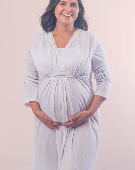 Camisón Maternal Angela Gris