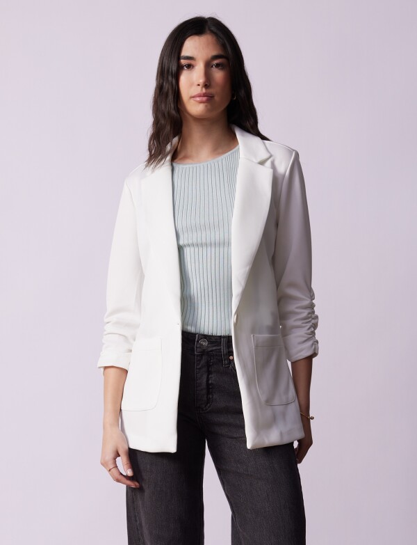 Blazer Manga Frunces CRUDO