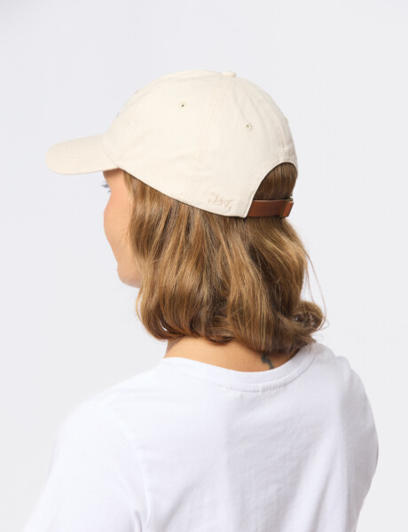 GORRO CON VISERA DE LONA Beige