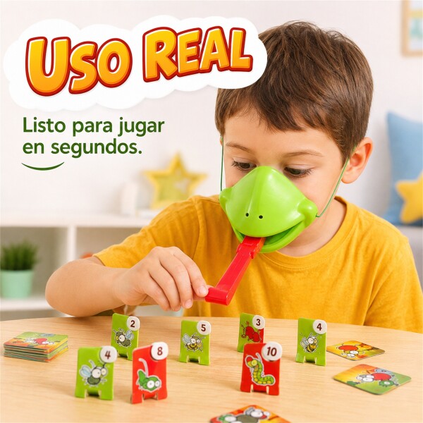 Juego Lengua de Rana X2 Captura Insectos con Cartas Verde