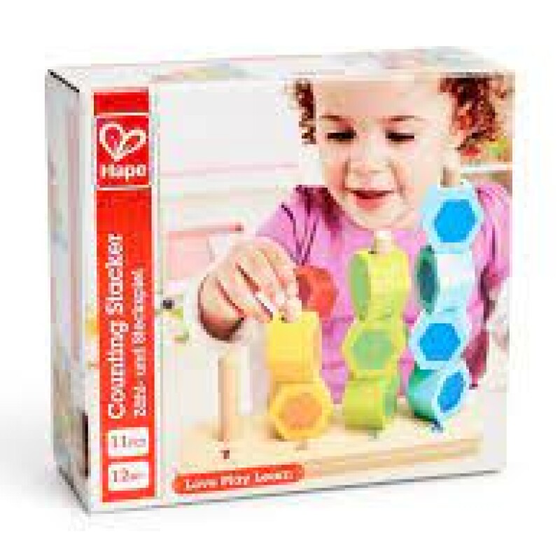 Set de maderas apiladas para contar para niños de Hape Set de maderas apiladas para contar para niños de Hape