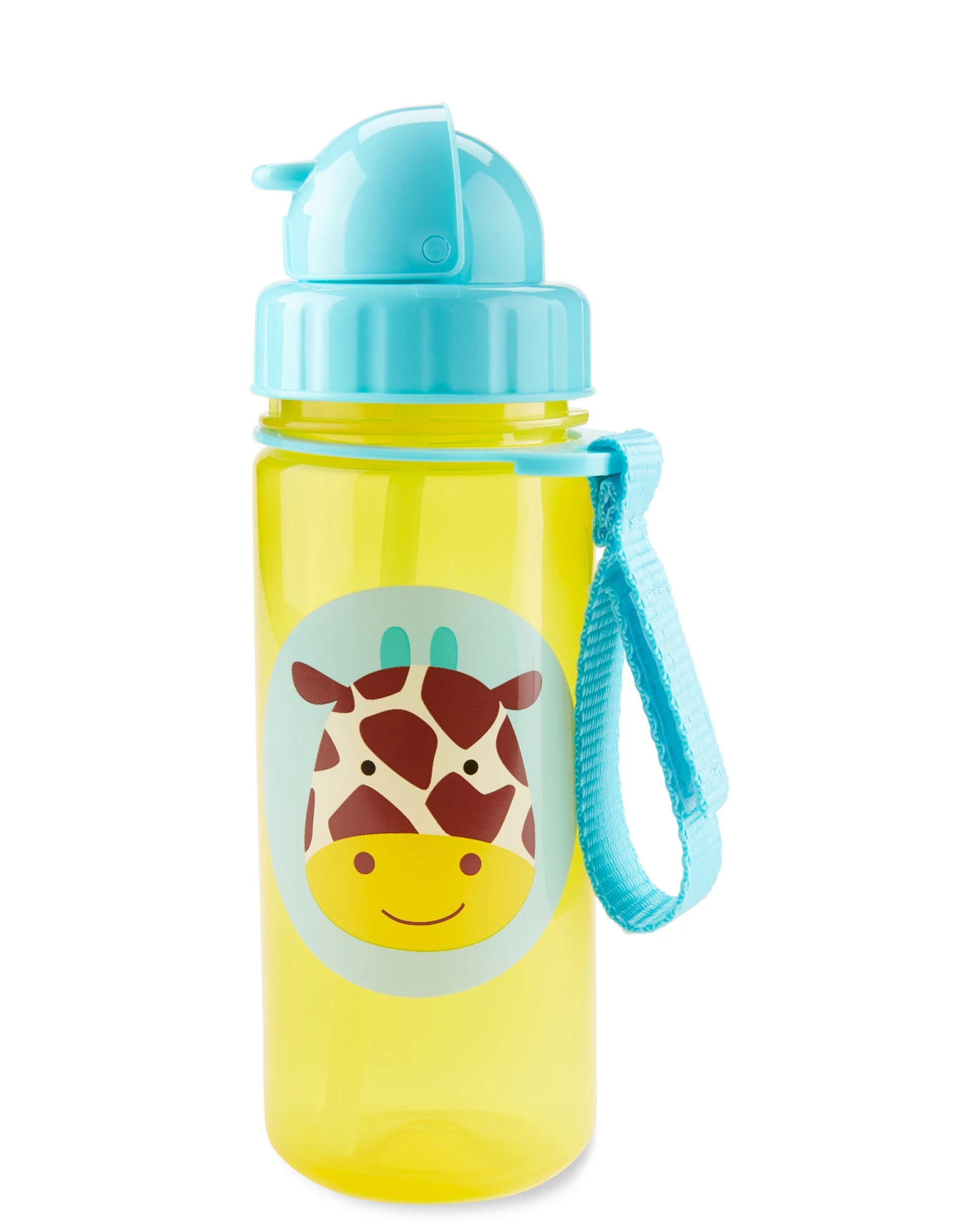 Botella con sorbito, diseño jirafa Botella con sorbito, diseño jirafa