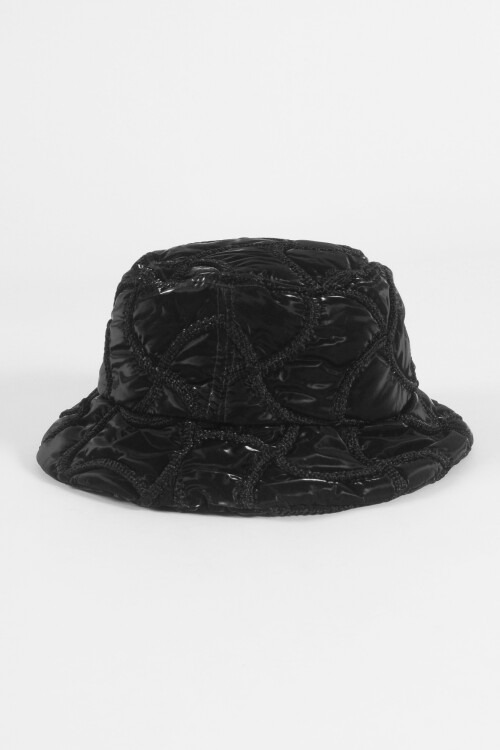 Sombrero bucket shinny negro