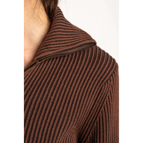 Campera Tejida Algodón Chocolate