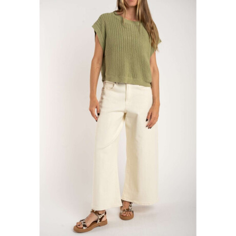 Chaleco Lurex Pistacho