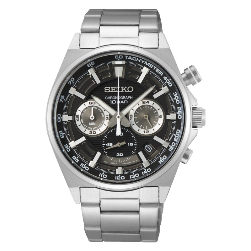 Reloj Seiko SSB397P1 para hombre con correa de acero Negro