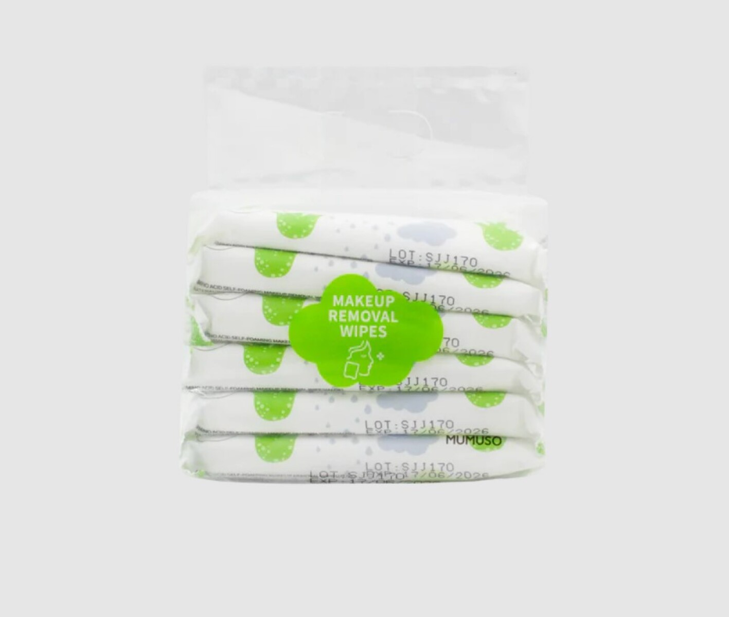 TOALLITAS DESMAQUILLADORAS AUTOESPUMANTES CON AMINOÁCIDOS (ALOE/PAQUETE DE 6) 