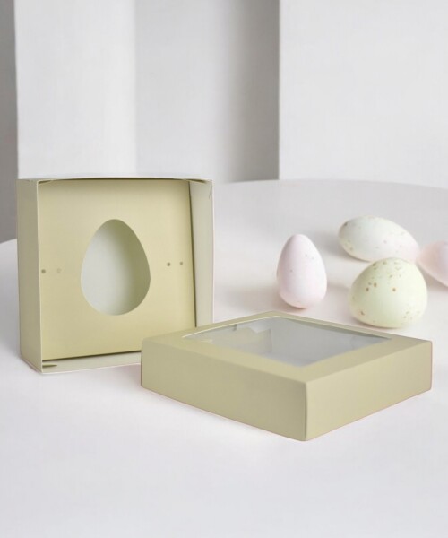 Caja 20x20x9,5 c/visor. AMARILLO PASTEL