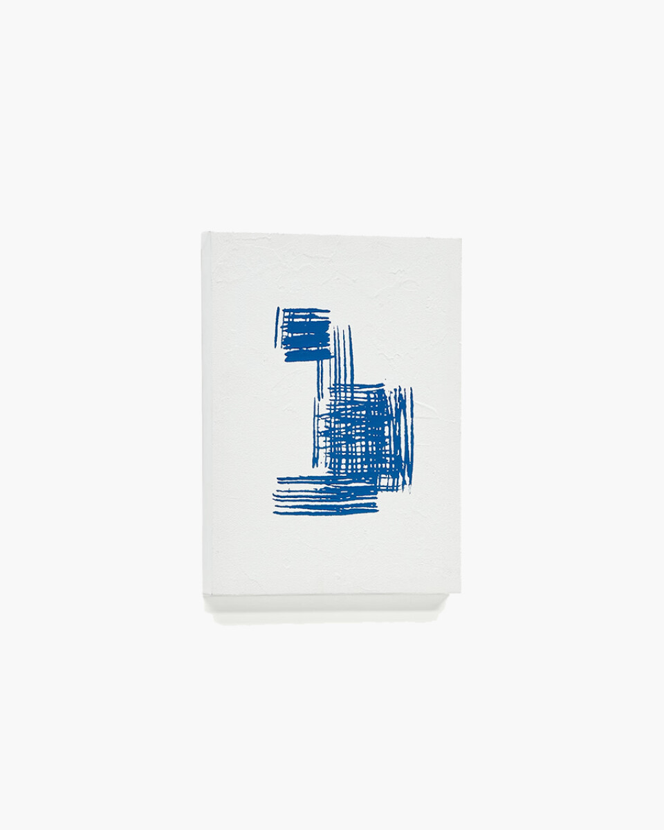 Lienzo abstracto Sagaro blanco y azul - 30 x 40 cm 