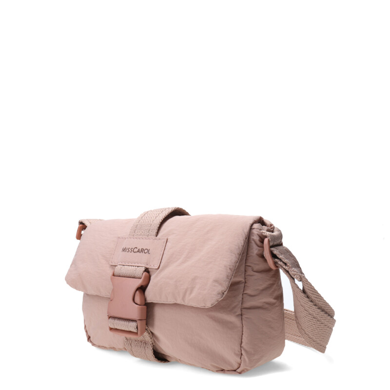 Bolso Miss Carol Kima Con Logo Beige