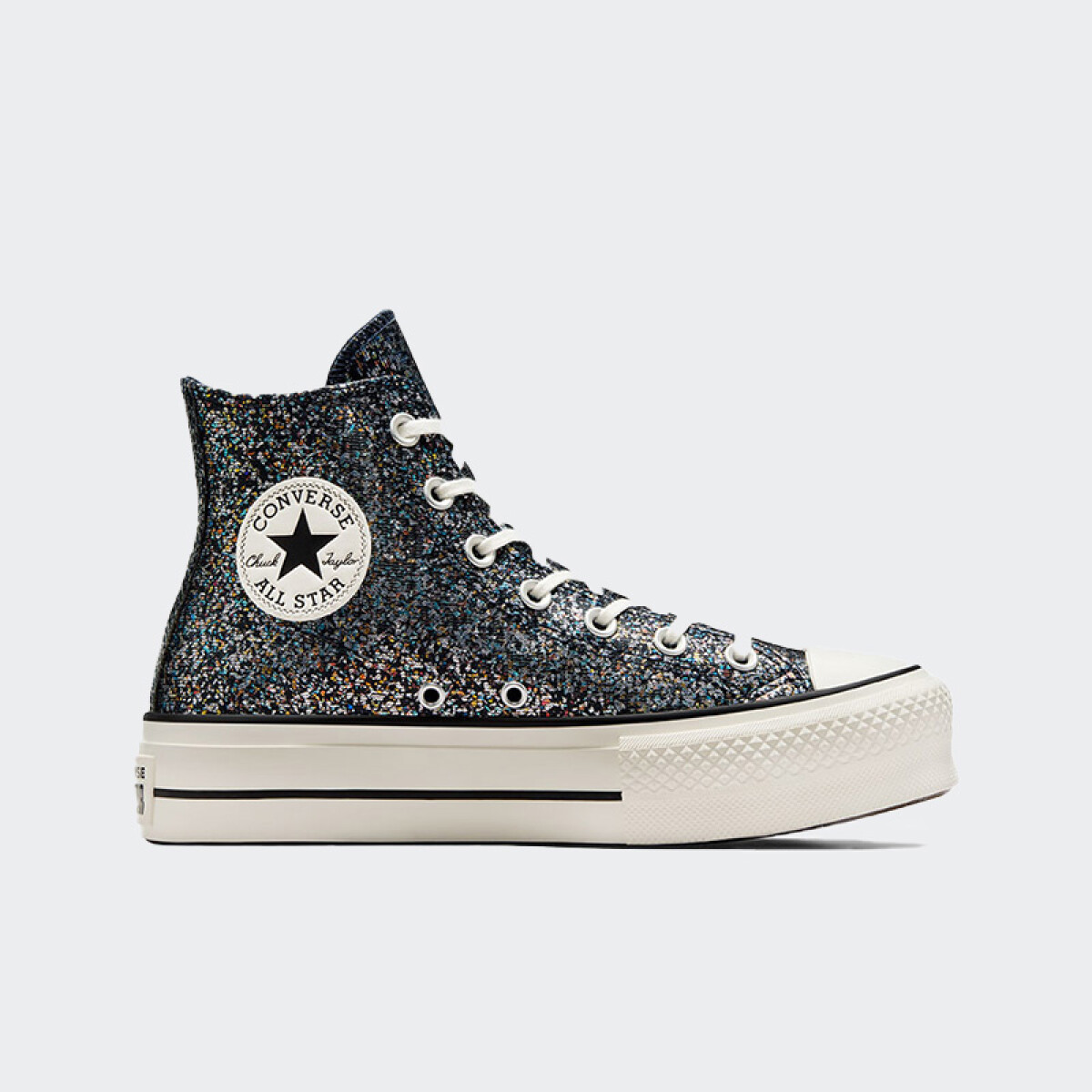Championes Converse Lift Hi Glitter - Azul 