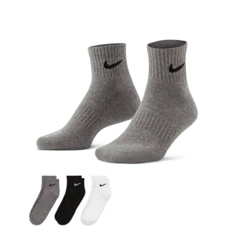 Medias U Nike Everyday Cush Media al tobillo 3-Pack - Unisex Gris