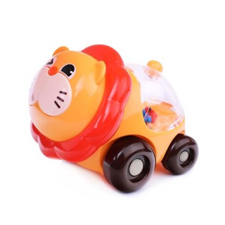 Autito Sonajero Animal Auto Rodante en Plástico Bebé Huanger Amarillo
