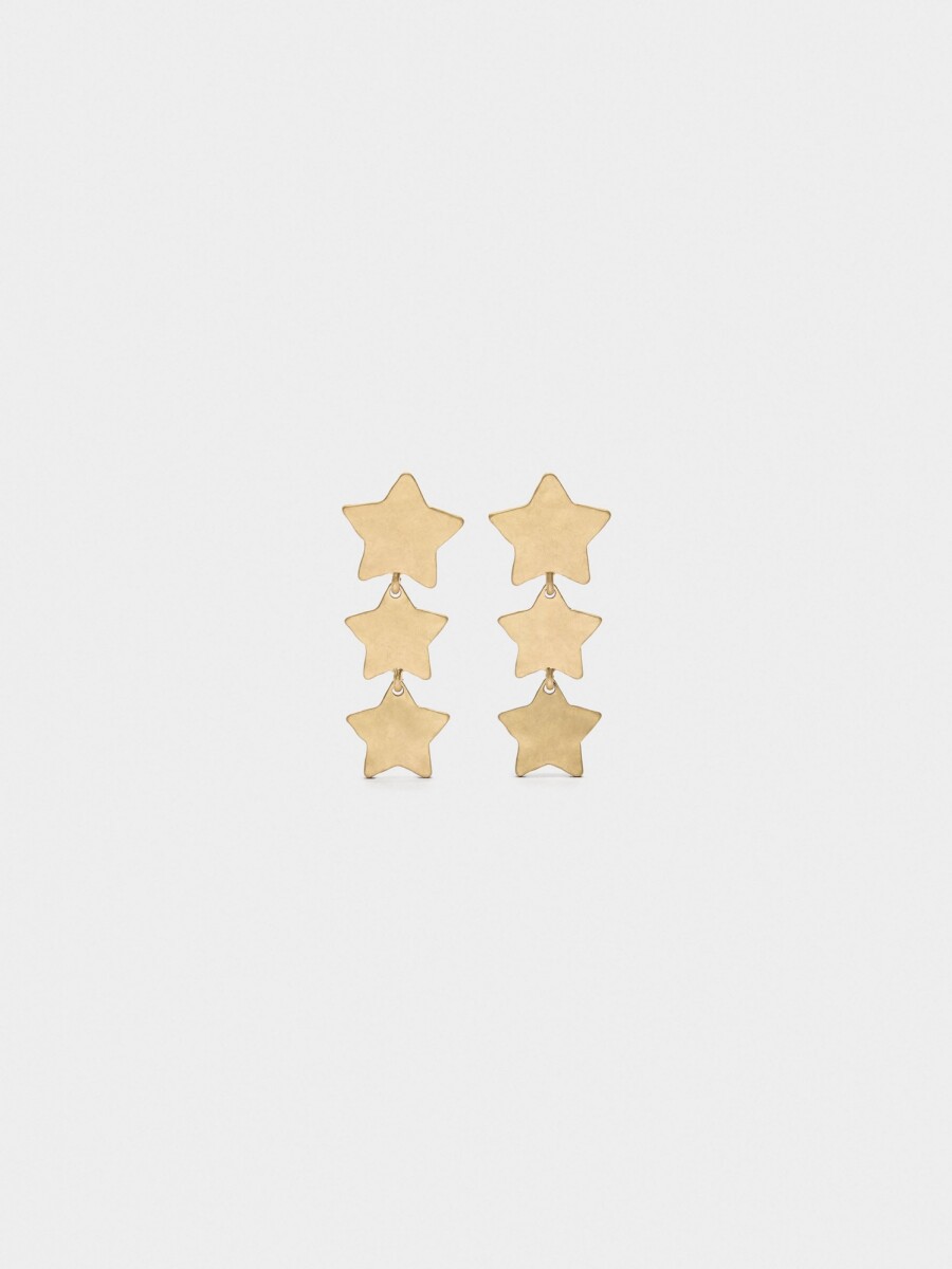 Pendientes Largos De Estrellas dorado