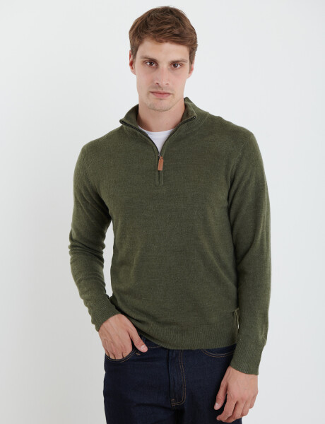 470415 SWEATER MEDIO CIERRE HARRINGTON URBAN Verde Melange