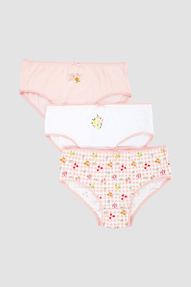 Pack x3 bombachas niña Fruit kiss