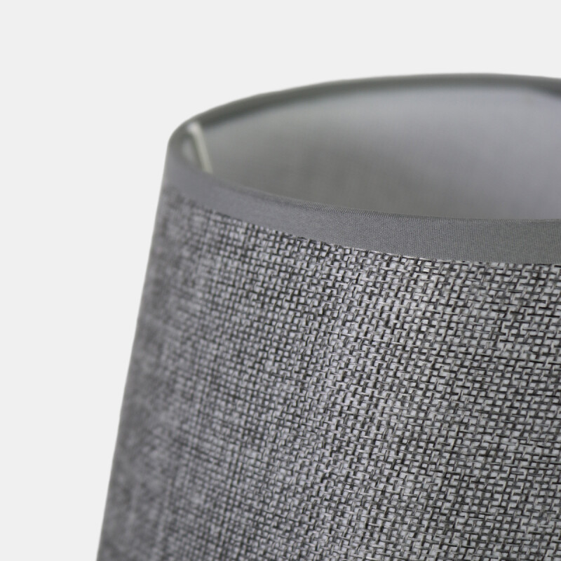 LAMPARA GRIS C/BASE CERAMICA GRIS P/MESA 31X20CM Unica