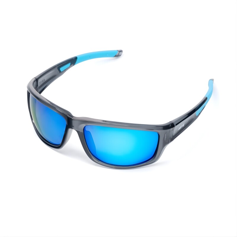 Lentes De Sol Arye Polarizados Con Armazón Brillante Para Protección Visual UV Gris/Azul