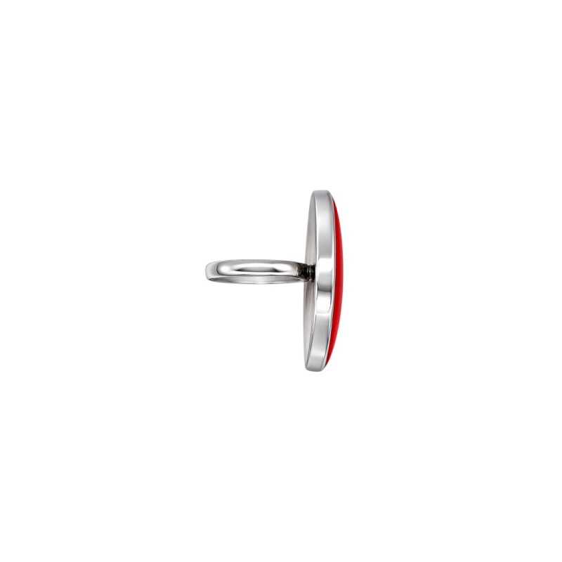 Anillo Almendra Coral Rojo Plata 925 - AN4761 sinpiedra