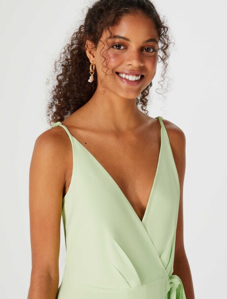 VESTIDO CORTO SIN MANGAS VERDE