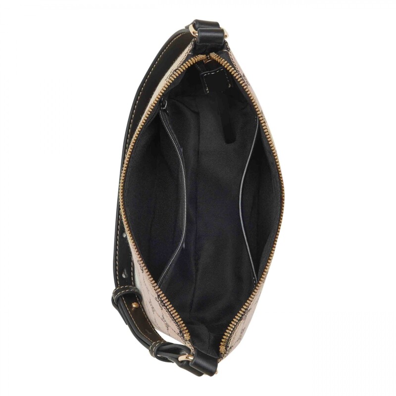 Shoulder Bag Anders Natural Logo/black