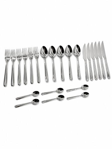 CUBIERTOS INOX SET 24PCS PLATEADO
